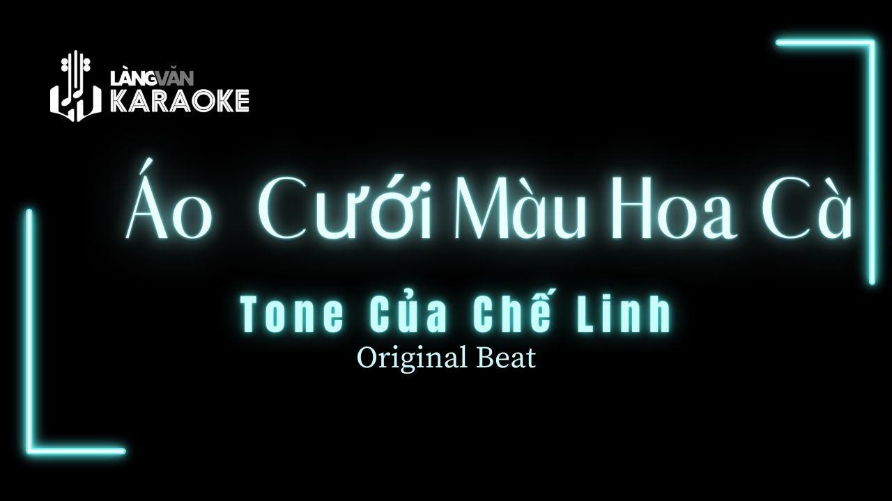 KARAOKE | Áo Cưới Màu Hoa Cà | TONE NAM | Chế Linh | Official Làng Văn