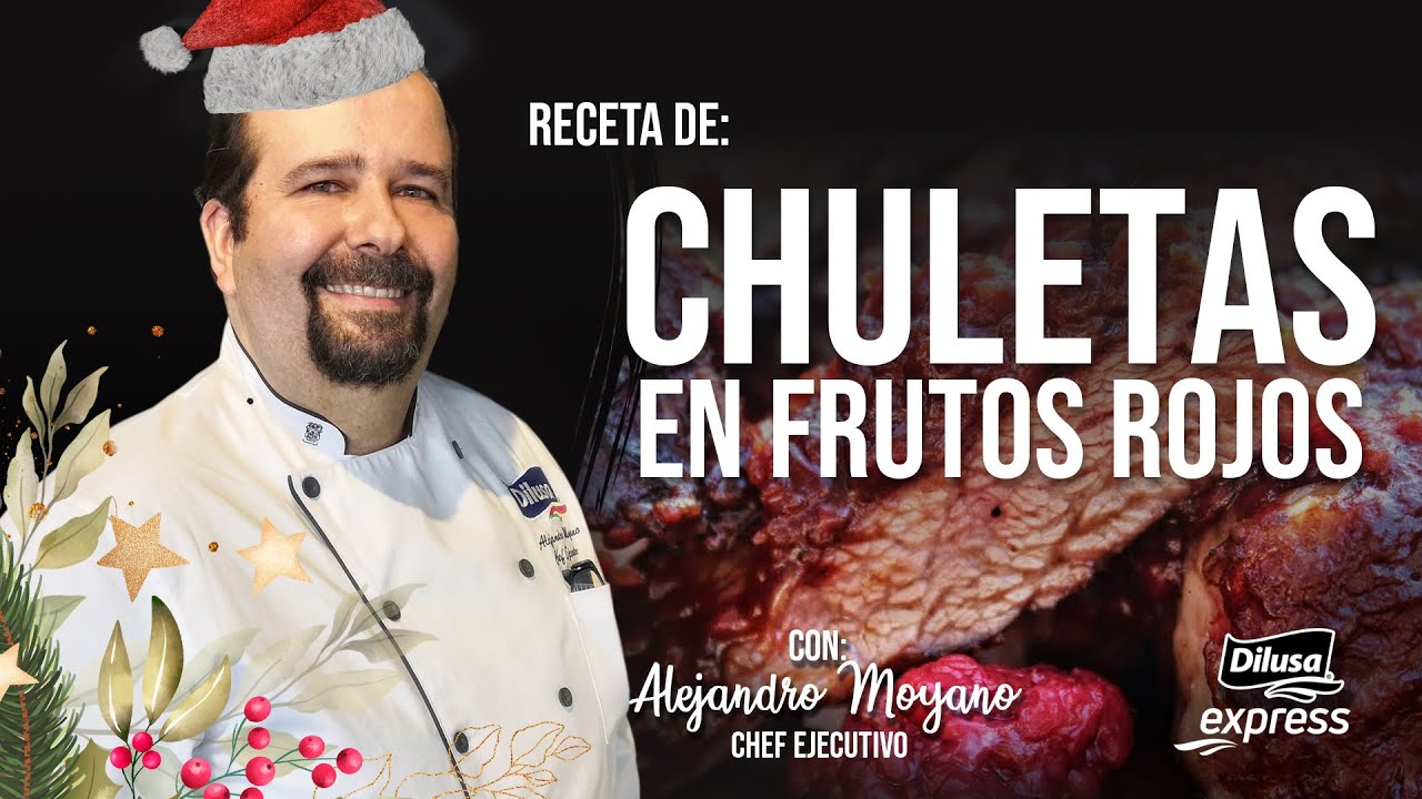 RECETA DE CHULETAS EN SALSA DE FRUTOS ROJOS