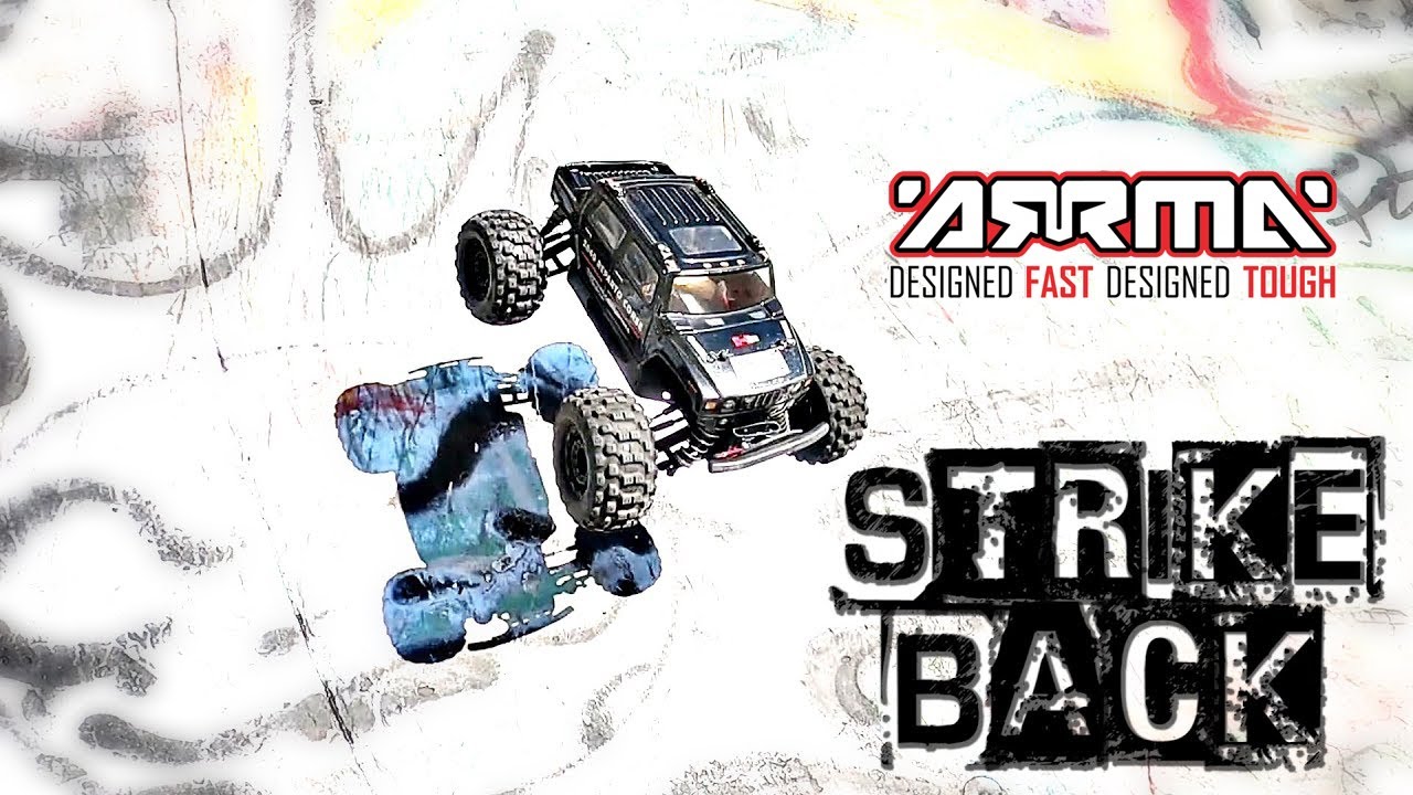 2040 RC - 2x ARRMA GRANITE 3s - STRIKE BACK: insane jumps & tricks @ Orestre del Buono skatepark