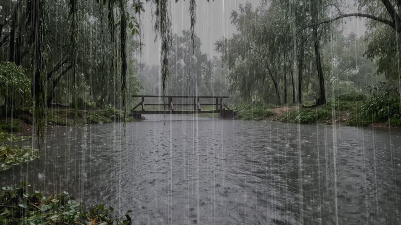 Heavy Night Rain Sounds for Deep Sleep 🌧️ Pure Natural Rain No Noise for Insomnia and Relaxation