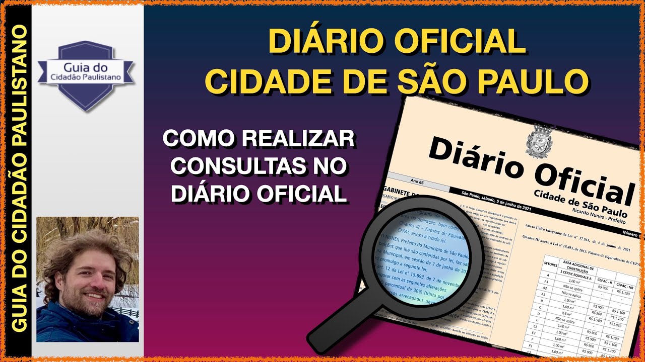 Diário oficial da cidade de São Paulo - Como realizar consultas de processos e termos específicos