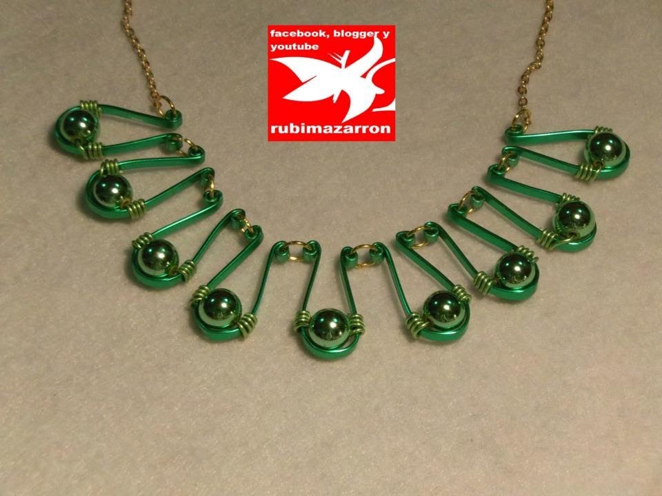 DIY- Collar de alambre plano ( gargantilla )