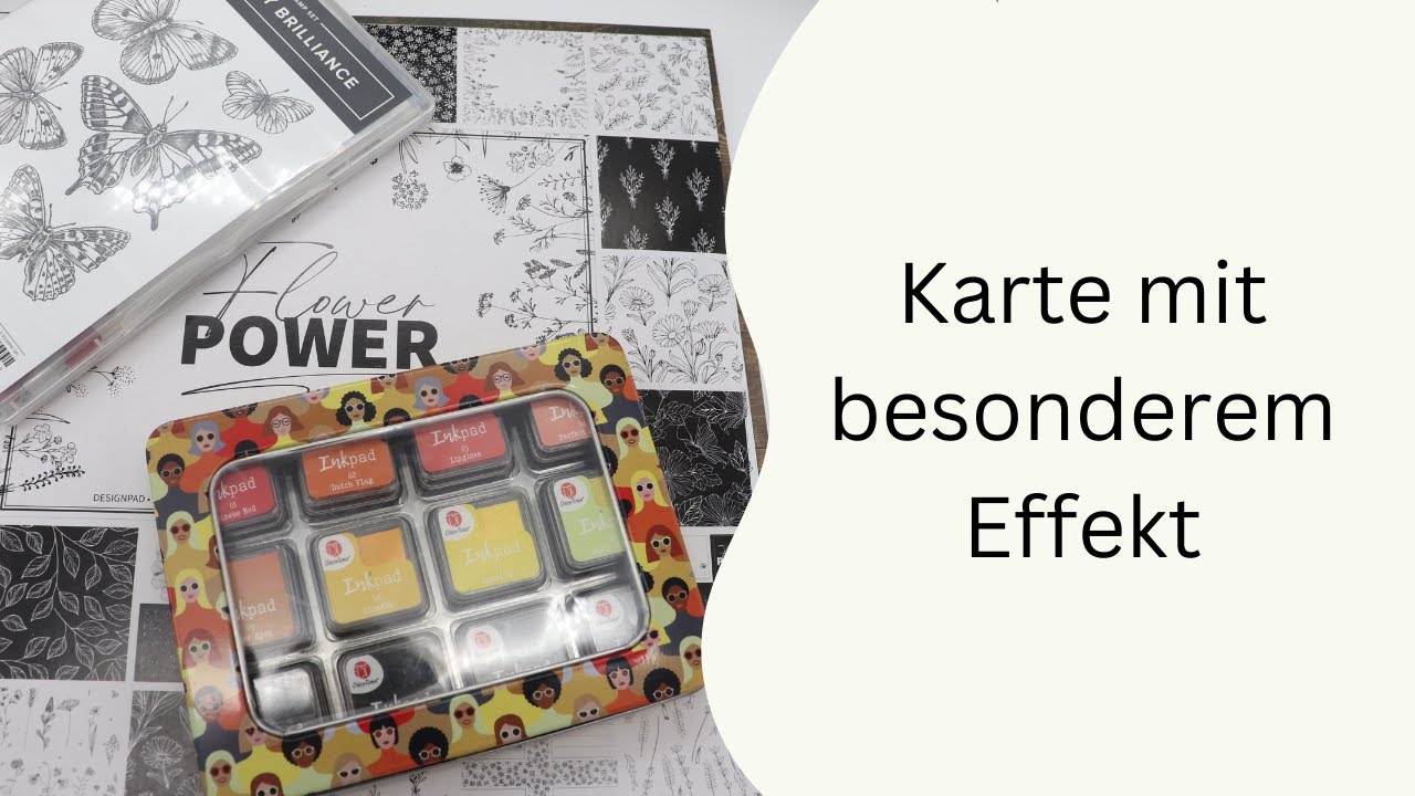 einfache Fun Fold Karte - mehrfarbig stempeln - Action trifft Stampin´Up! Material