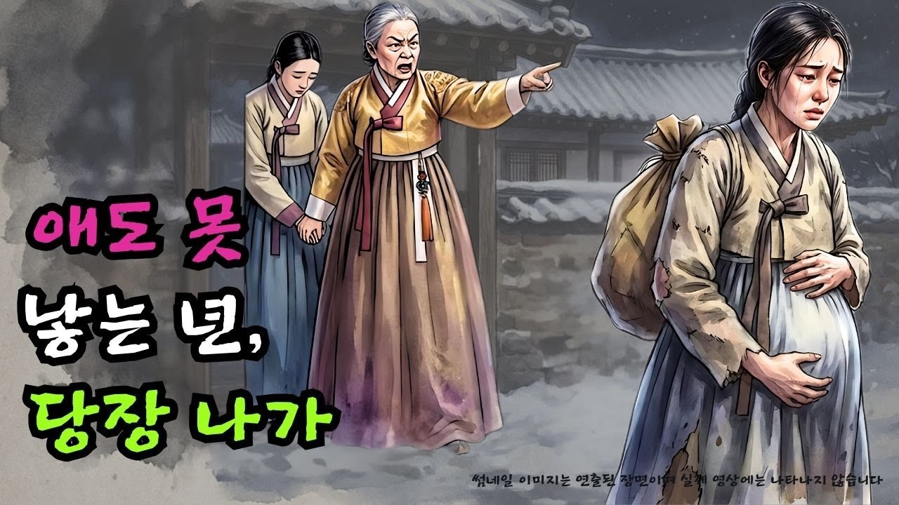 10년 동안 아이 못 낳는다고 엄동설한에 쫓겨난 며느리가 3년 만에 아들 안고 돌아온 기적의 반전 | 한국 전설 야담
