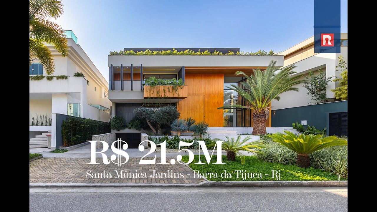 Mansão triplex à venda no condomínio Santa Mônica Jardins na Barra da Tijuca - R$ 21.500.000,00