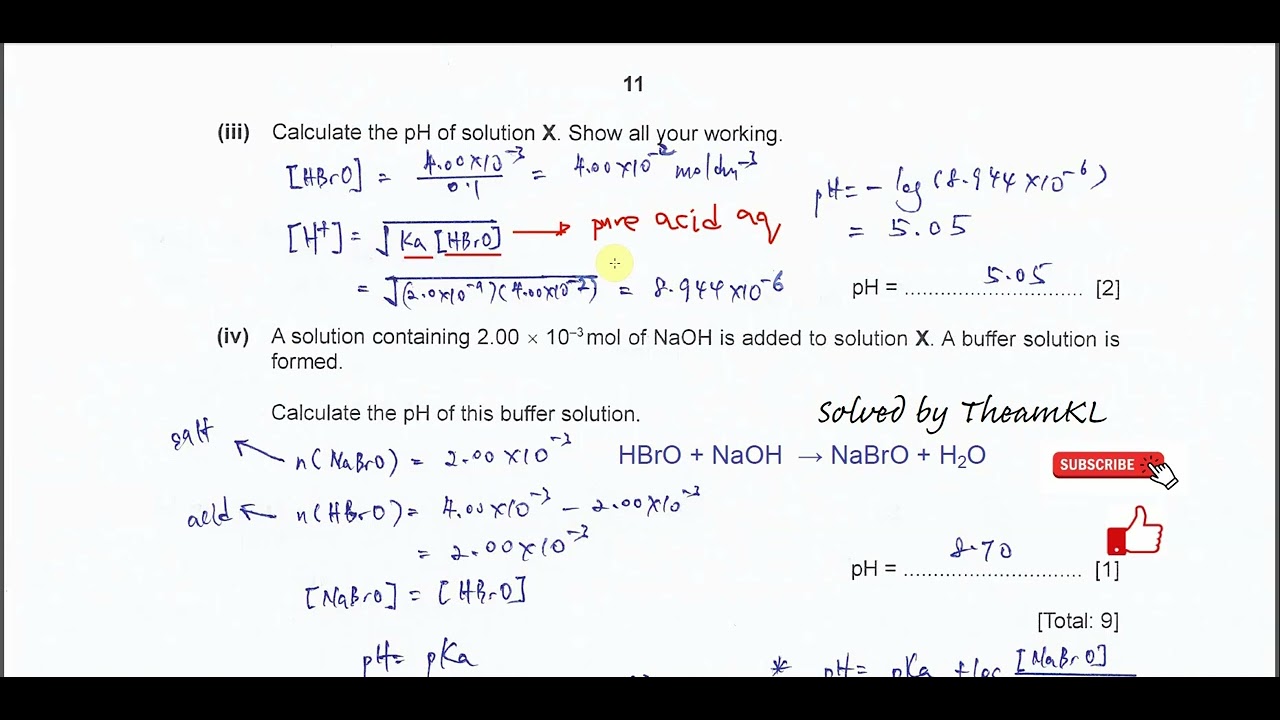 9701/42/O/N/22/Q4 Cambridge International A Level Chemistry 9701 October/November 2022 Paper 42 Q4