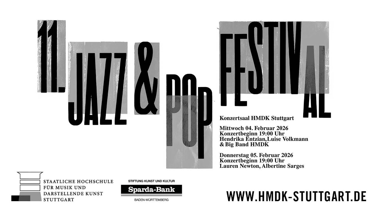 11. Jazz Pop Festival - Hendrika Entzian, Luise Volkmann & HMDK Big Band - (04.02.2026 - 19:00 Uhr)