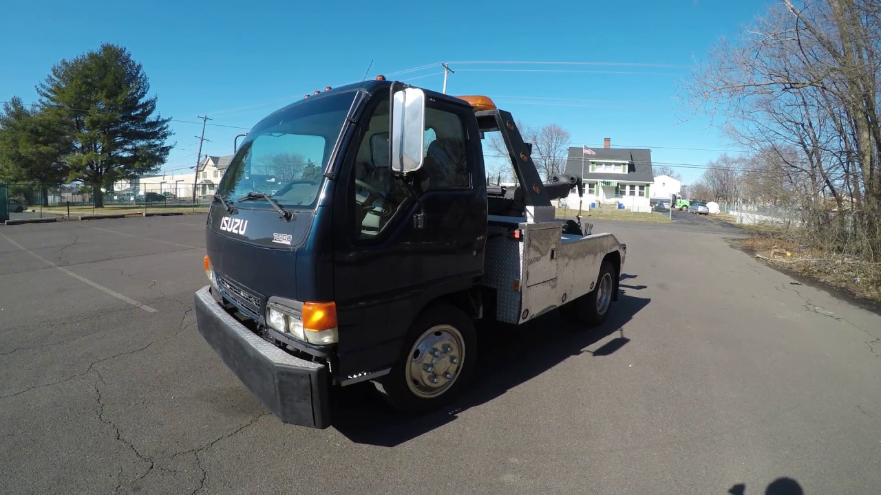 4K Review 2001 Isuzu NQR Wrecker Tow Truck TURBO DIESEL Virtual Test-Drive and Walk around