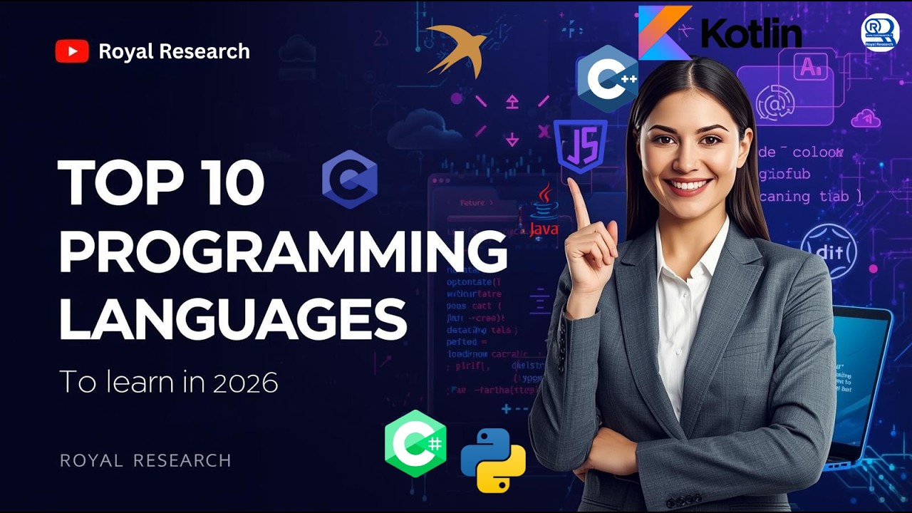 Top 10 Programming Languages to Learn in 2026 | Future-Proof Your Coding Career by Royal Research