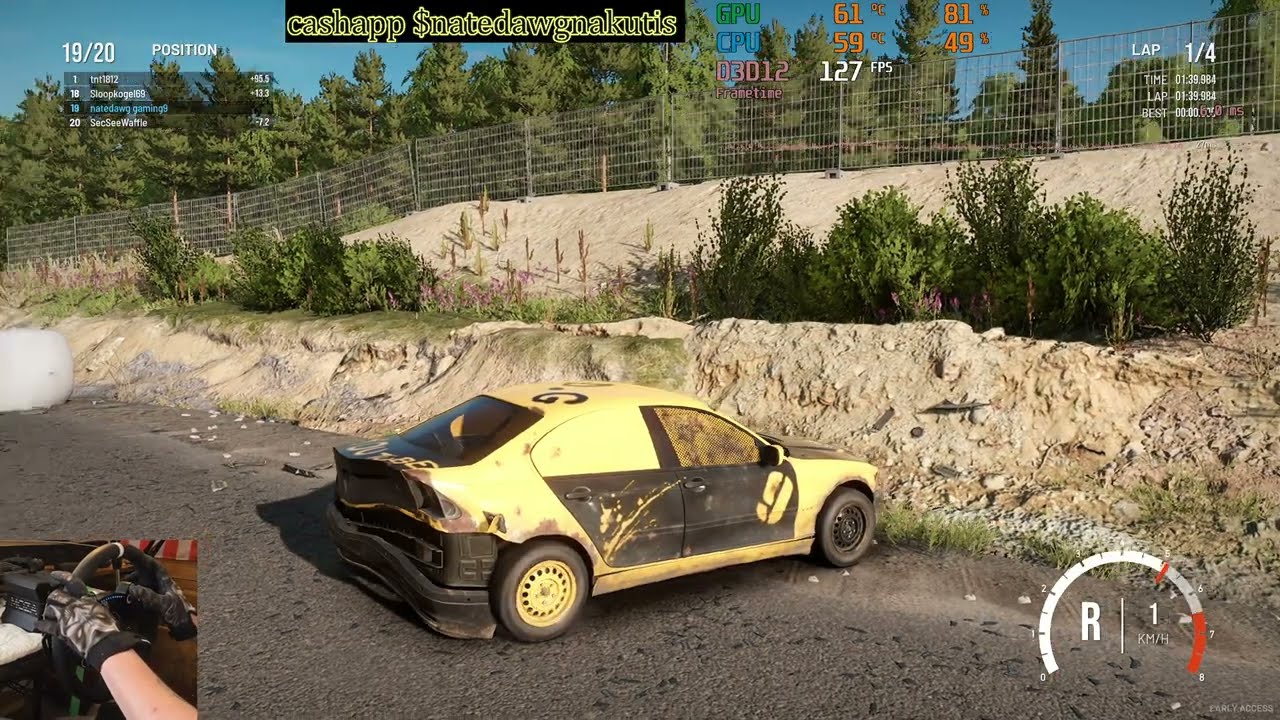 wreckfest 2 online with moza r9 wheel  can we get to 500 subs yall