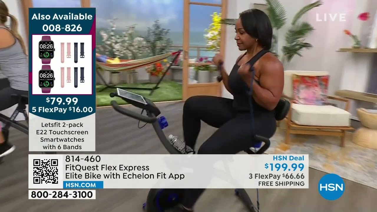 FitQuest Flex Express Elite Bike with Echelon Fit App Fr...
