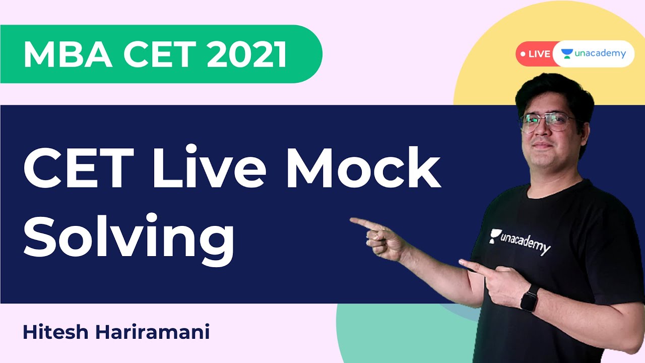 mah cet 2021 for mba | Mock strategy & preparation for mba cet | Live Solving | Hitesh Hariramani