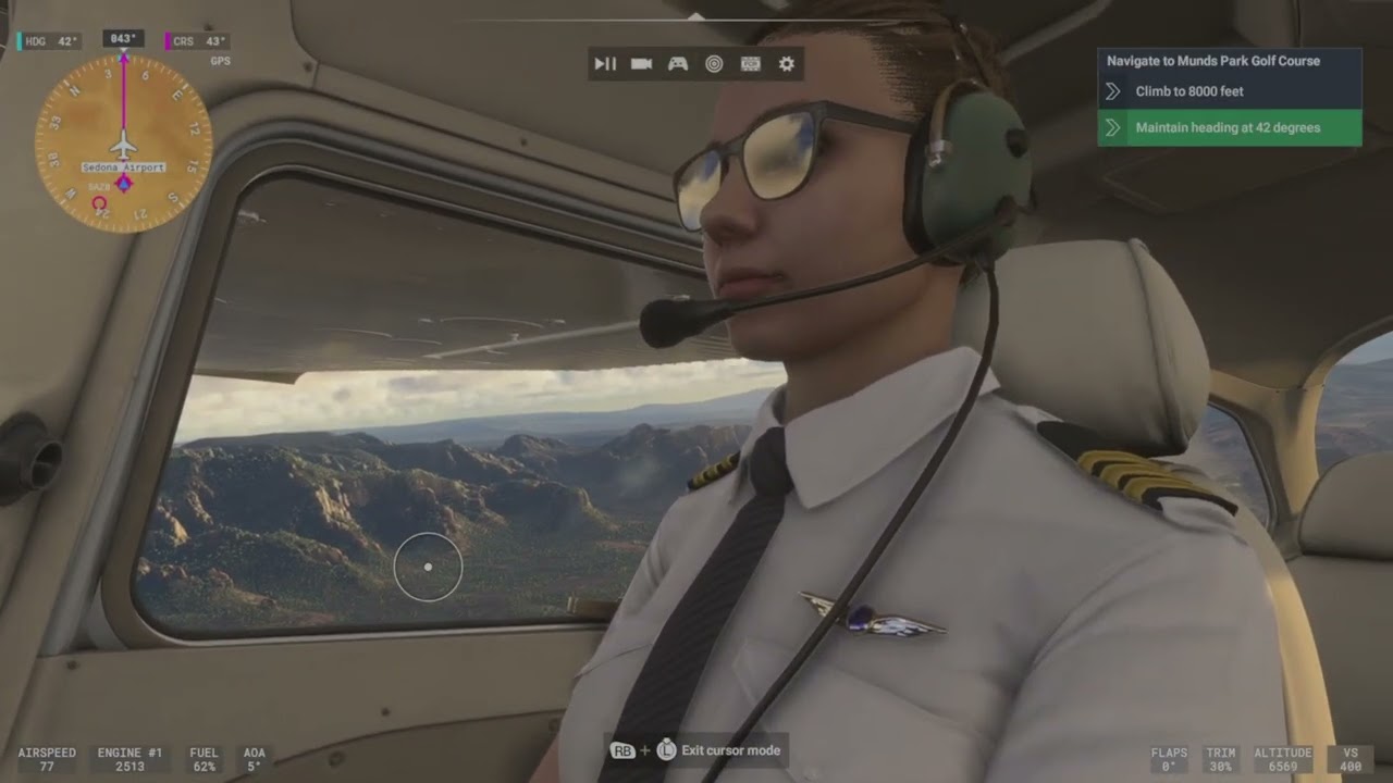MSFS 2024:Activities: Flight Training: VFR Navigation:  Dead Reckoning