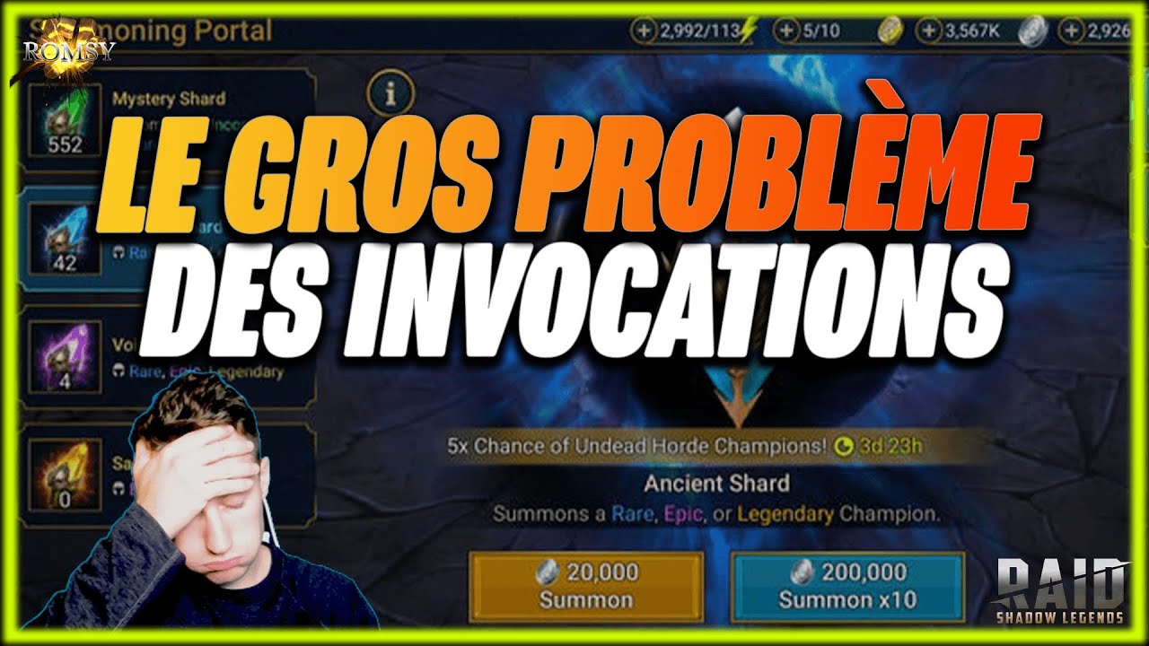 LE GROS PROBLÈME DES INVOCATIONS SUR RAID: SHADOW LEGENDS