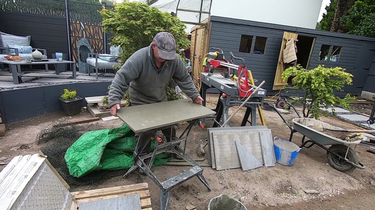 Part 12 We finally get the patio laid, Porcelain Tiles