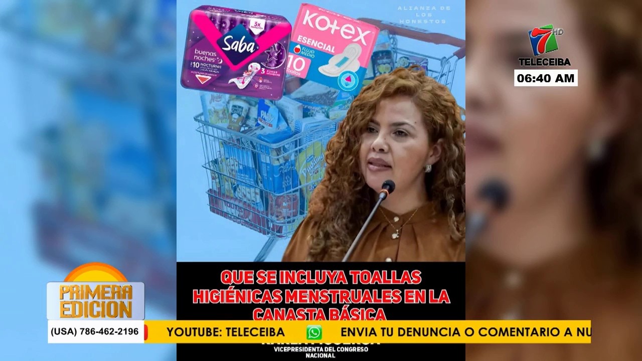 Diputada propone incluir productos de gestión menstrual en la canasta básica