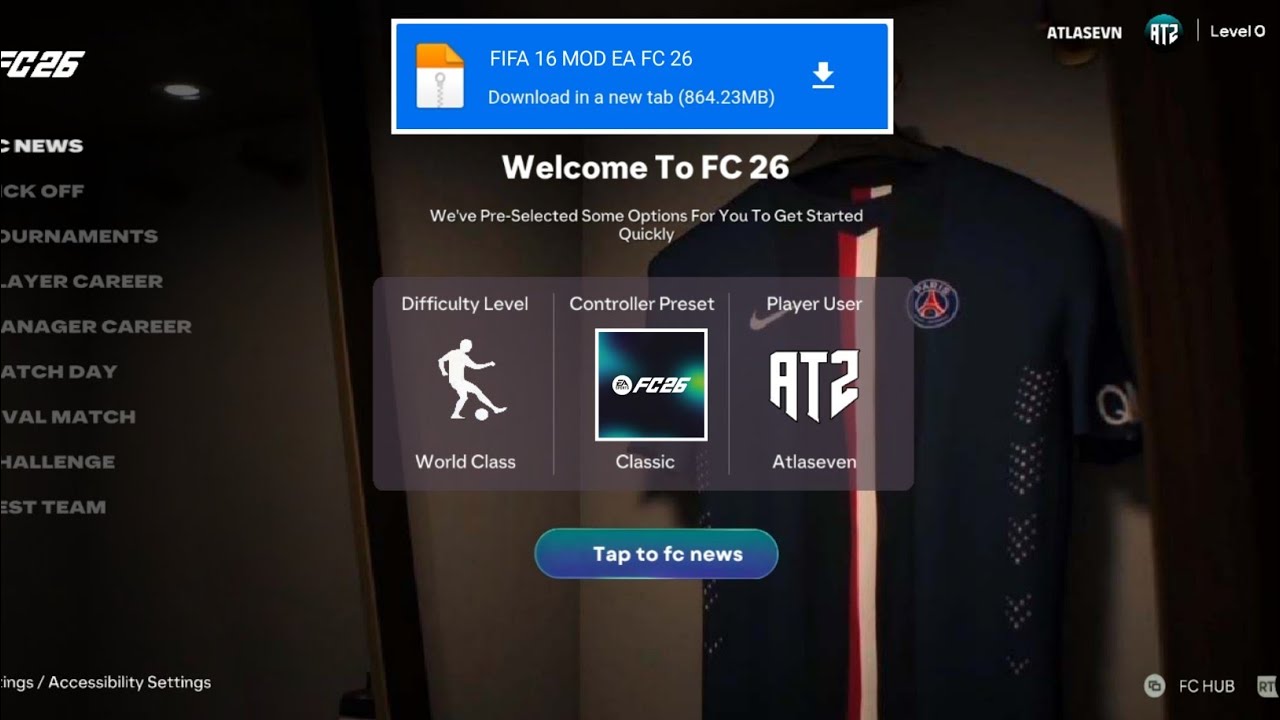 NEW UPDATE ‼️ FIFA 16 MOD FC 26 UPDATE TRANSFER