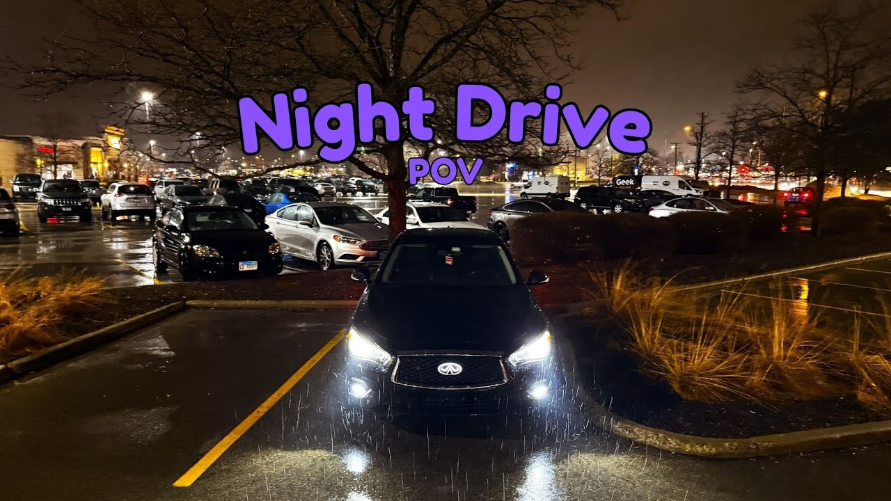 DRIVING BACK IN THE RAIN - Q50 NIGHT DRIVE POV