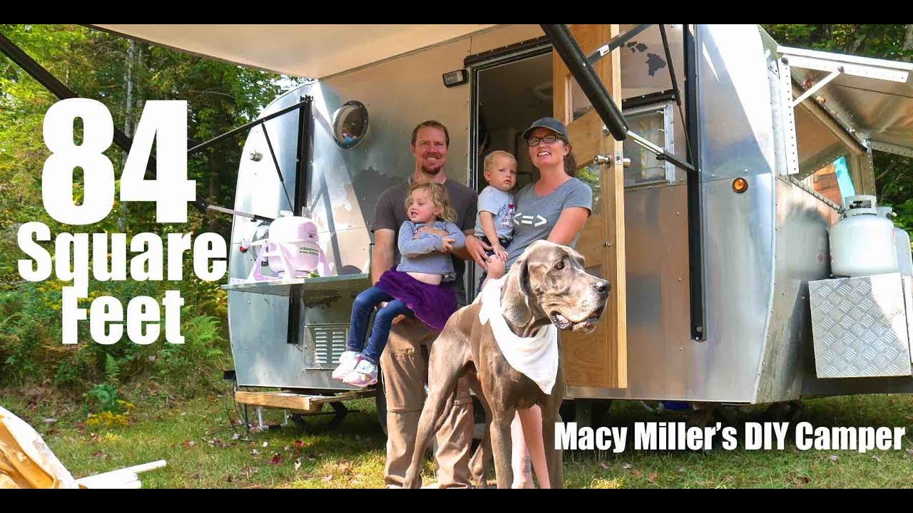 Family AND a Great Dane -84 Square foot DIY Camper!