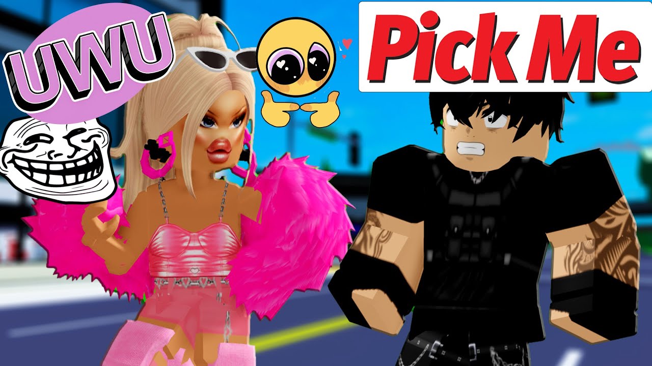 PİCK ME GRİL GİBİ DAVRANIP TROLLEDİM 😆 Küfür Etti💅🏻(Roblox Brookhaven 🏡Rp)