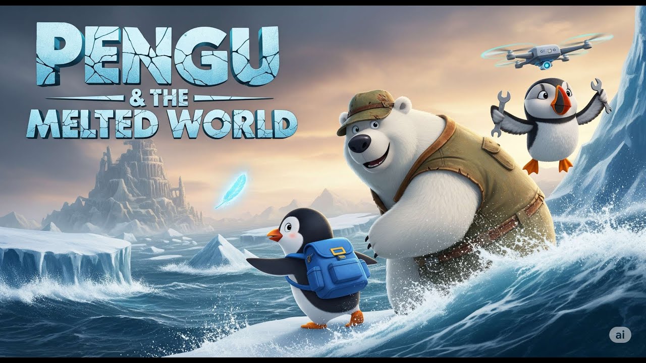 Pengu & the Melted World 🐧💧 | Fun Cartoon Adventure for Kids | Animated Story About the Environment