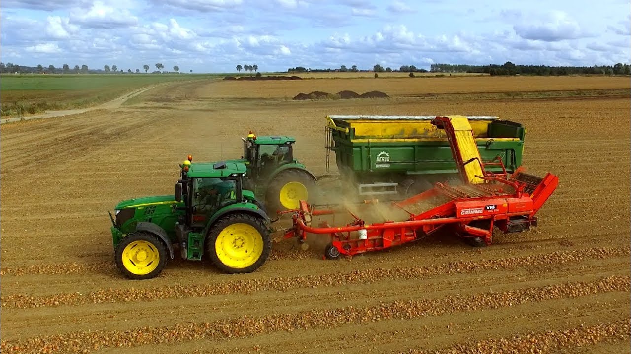 ramassage d'oignons | John Deere | Case | Grimme DLS 1700