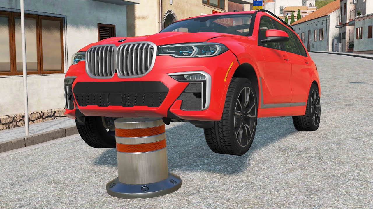 Cars vs Bollards &ndash; BeamNG.Drive