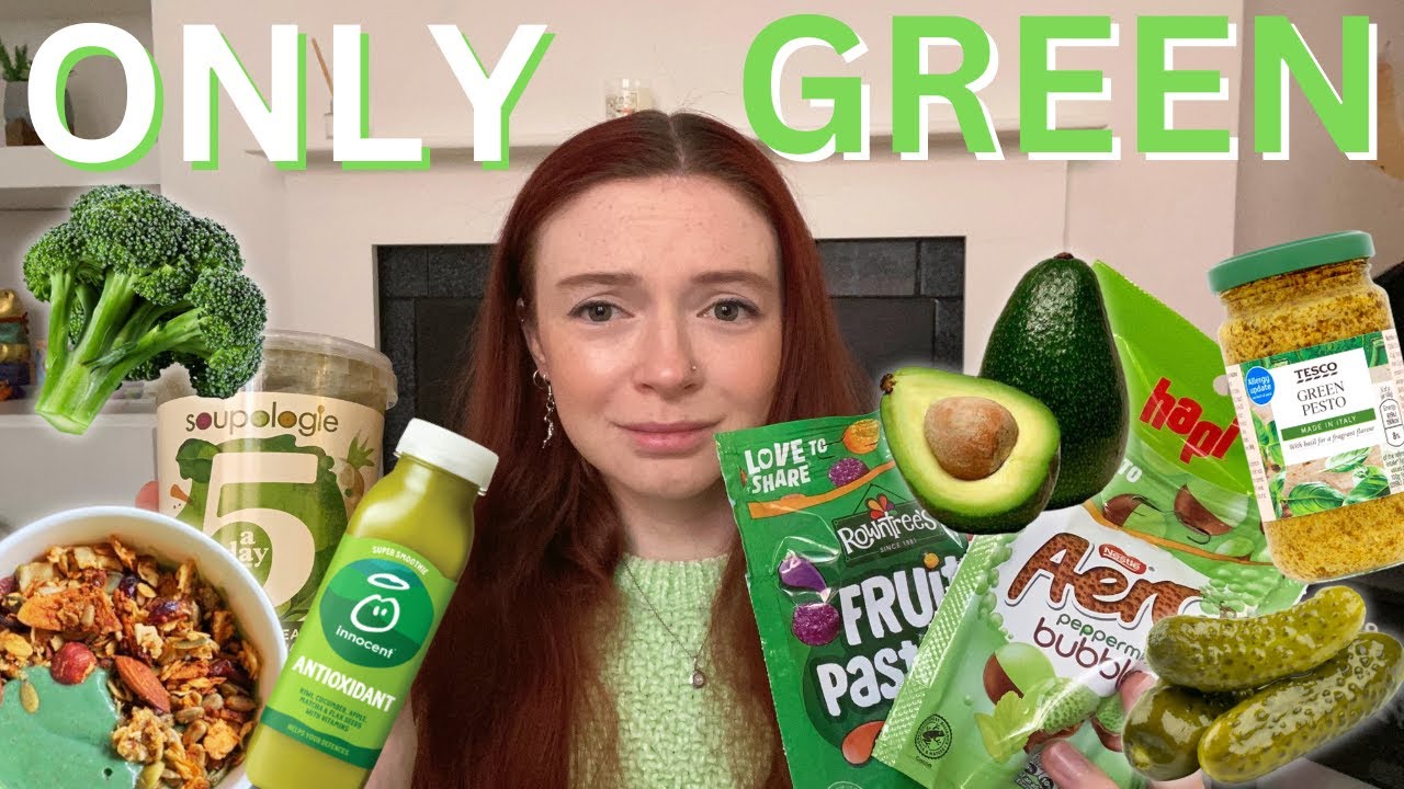 Eating ONLY GREEN FOOD for 24 HOURS | So gross....