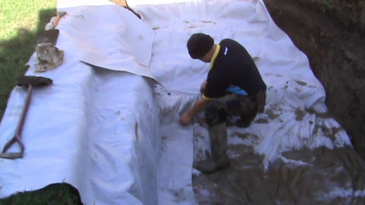 How to Build a Fish Pond Part 1 - Digging the Hole and Laying the Liner