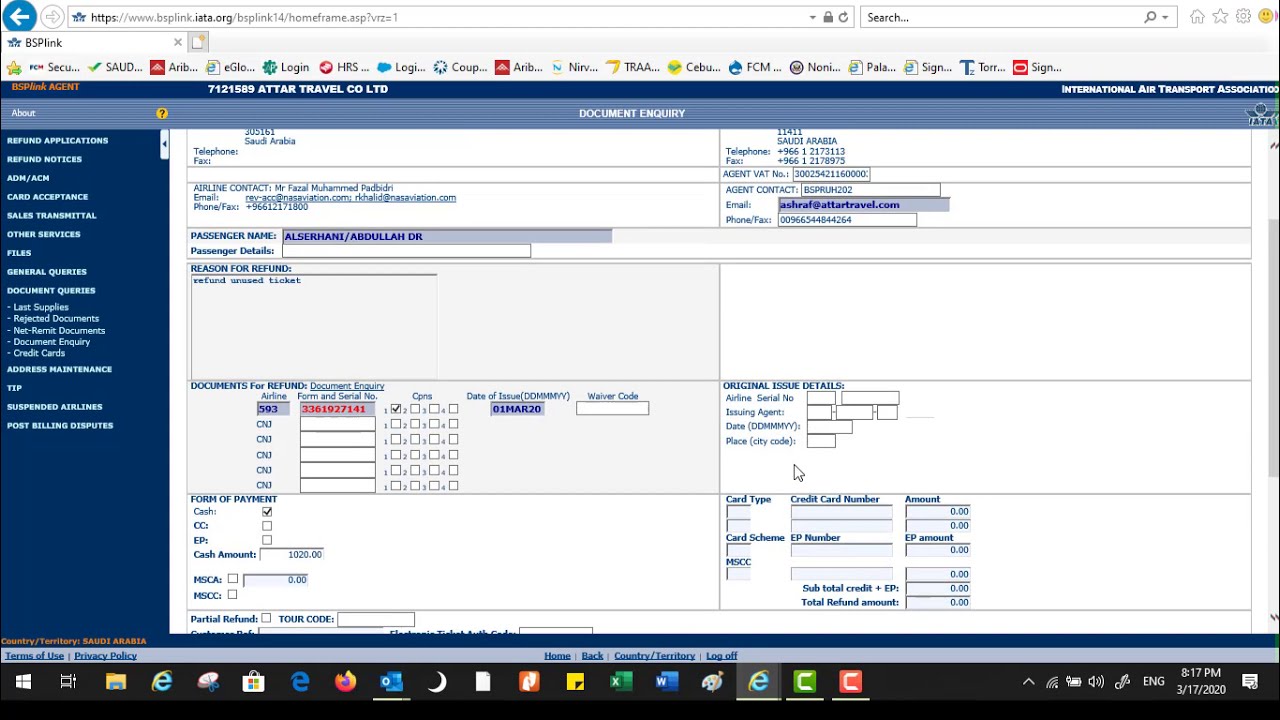 BSP Refund Aplication