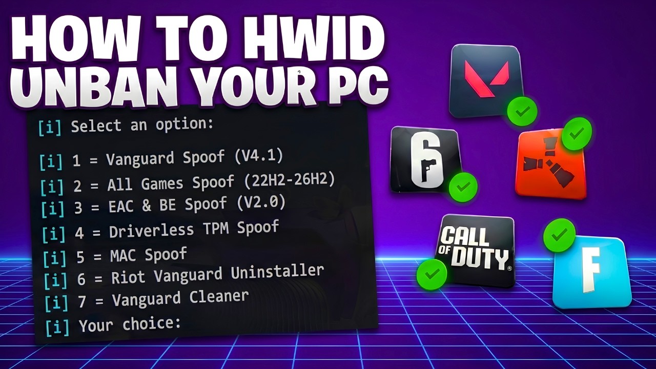 Get HWID Unbanned Permanently In Any Game - Best HWID Spoofer 2026