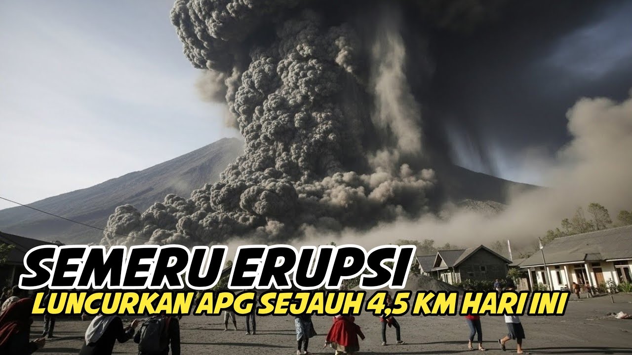 WASPADA! GUNUNG SEMERU ERUPSI LAGI HARI INI