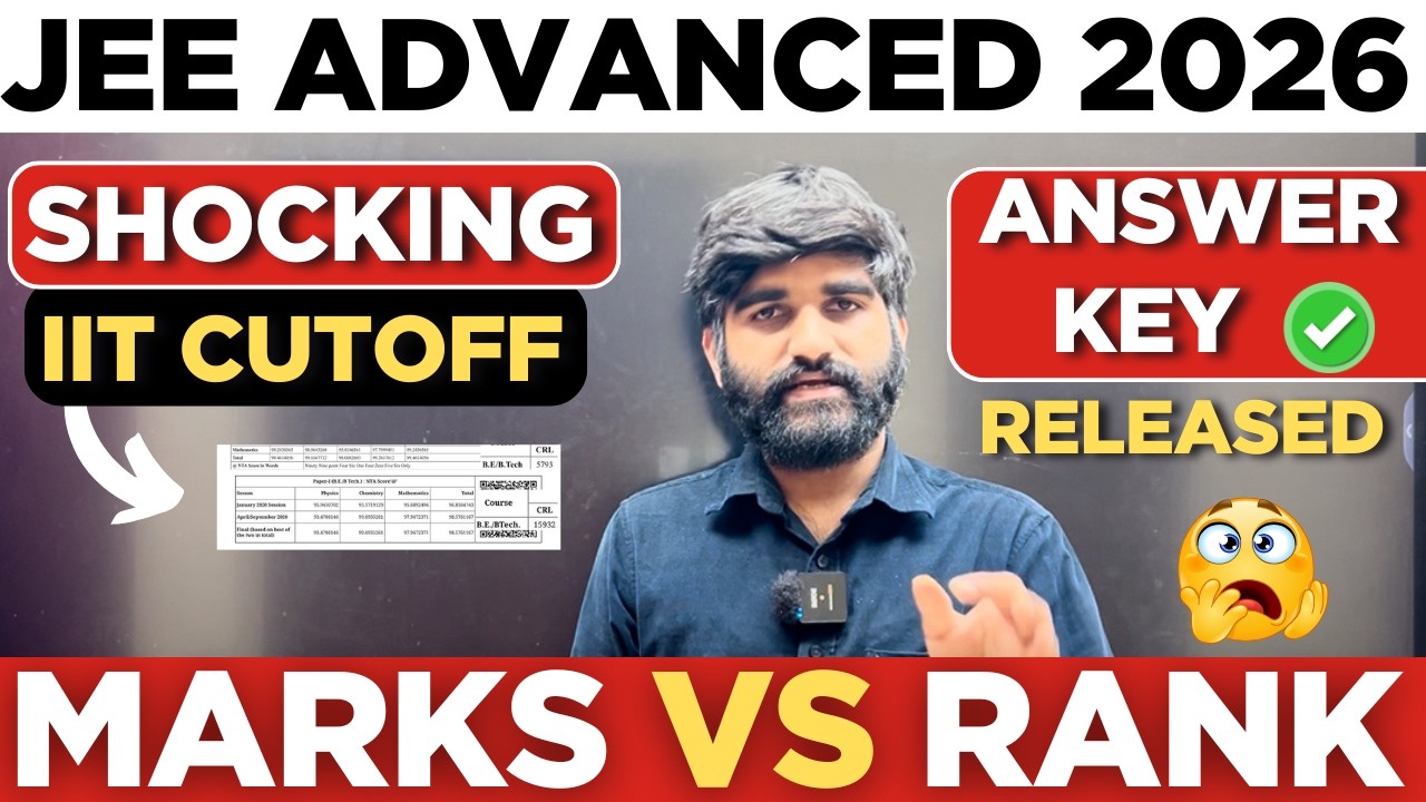 JEE Advanced Answer Key 2026 OUT✅ | JEE Advanced 2026 Marks vs Rank | JEE Advanced Cut Off 2026 #iit