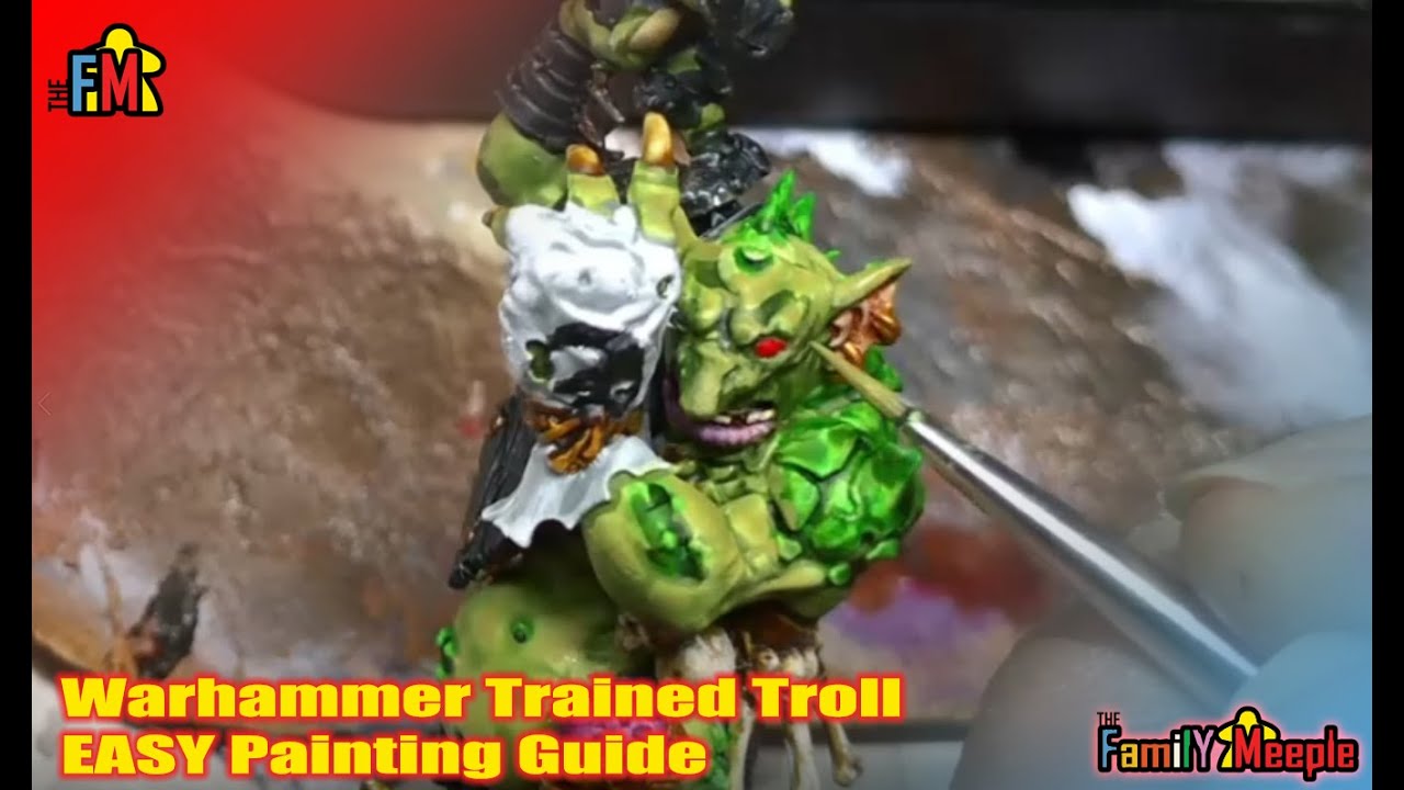 Games Workshop Warhammer Blood Bowl Troll Painting - for Black Orcs Thundervalley Greenskins Team