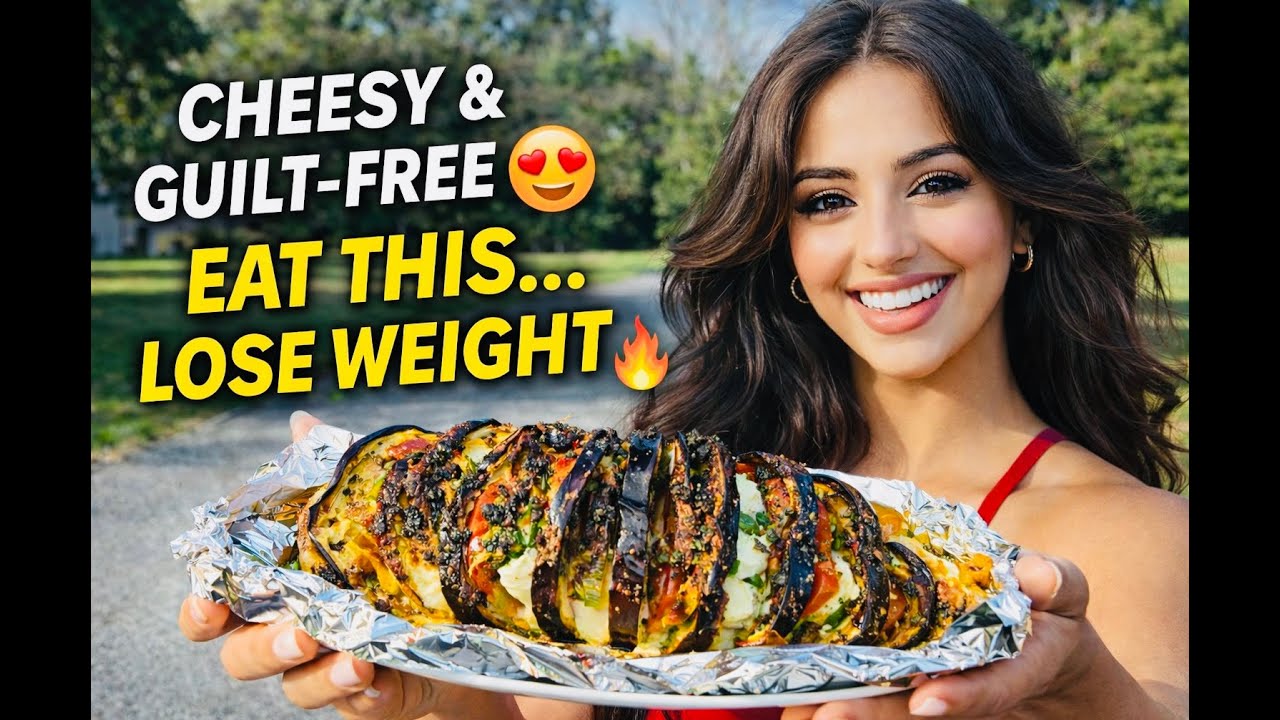 Eggplant Bruschetta (My Way) 😍 | Cheesy Healthy Dinner for Weight Loss | EASY & Guilt-Free!