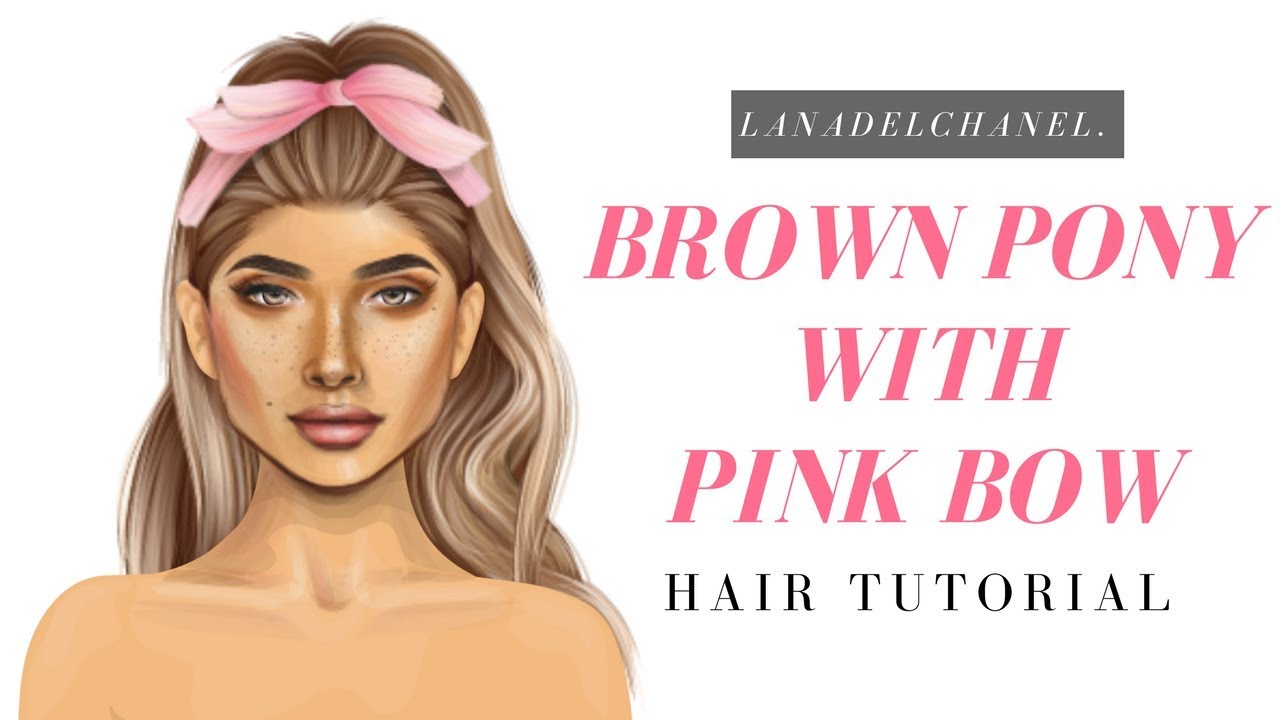 MY BEST WIG?! Beautiful BROWN PONY & PINK BOW | Stardoll Hair Wig Design Tutorials | LanaDelChanel.