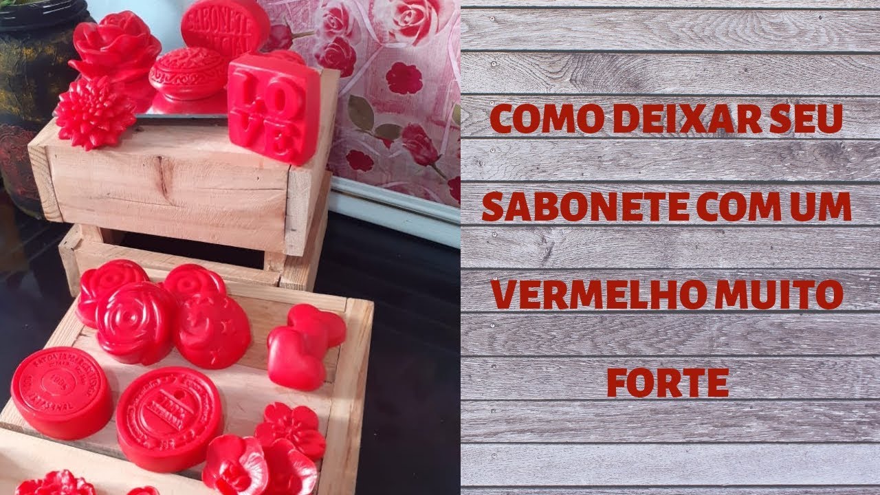 Aprenda fazer um sabonete com um vermelho muito vivo.