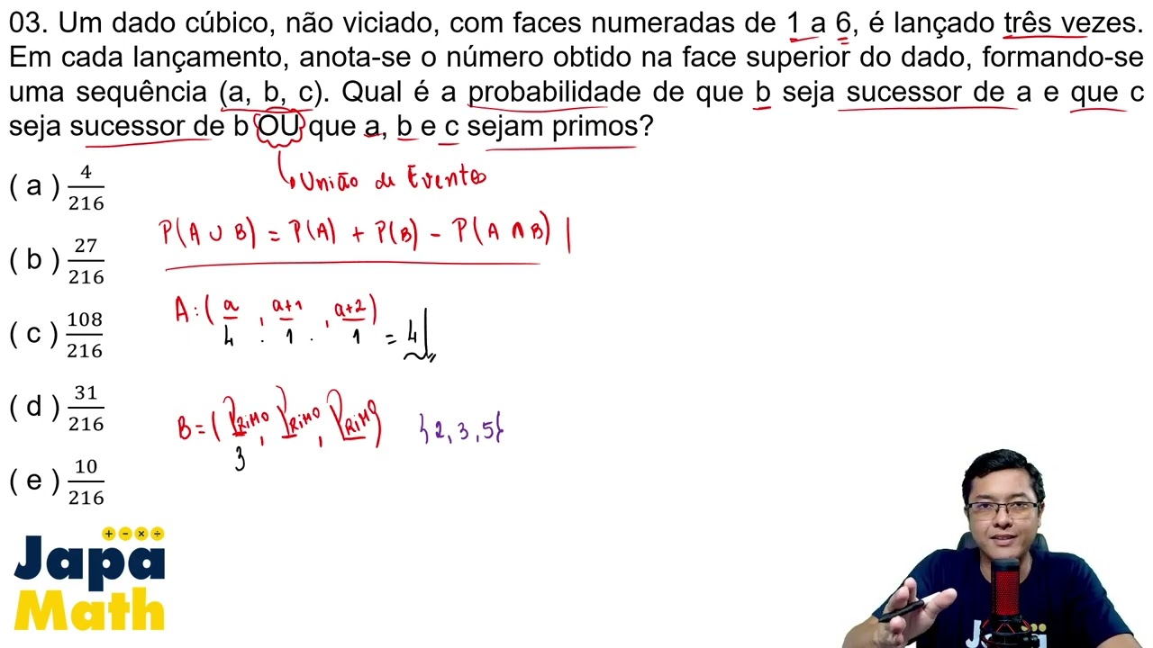 Prova Resolvida EFOMM(2015 - 2016) - Matemática - Questão 03