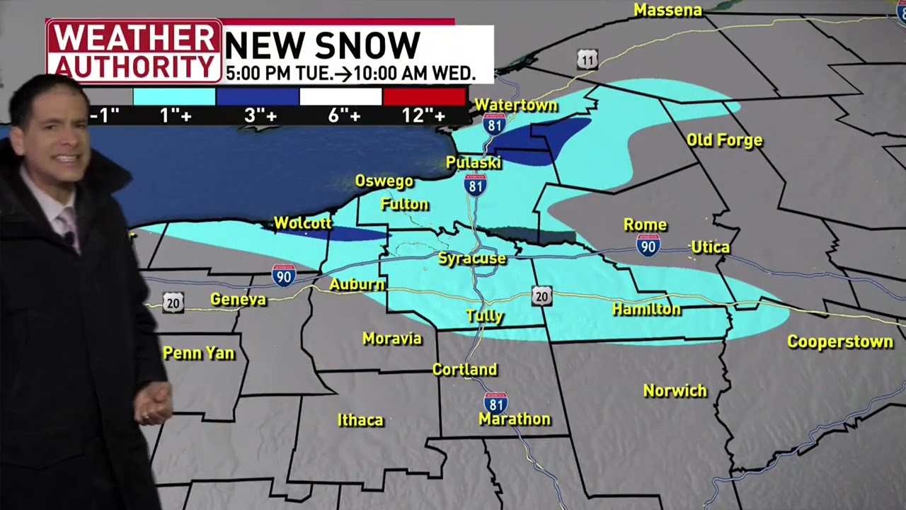 Watching a brief burst of snow this evening before talking about a new polar plunge next!