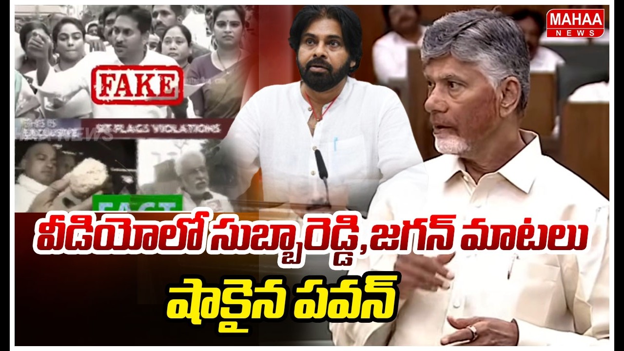 వీడియోలో సుబ్బారెడ్డి,జగన్ మాటలు..షాకైన పవన్ | CM Chandrababu | AP Assembly | Mahaa News