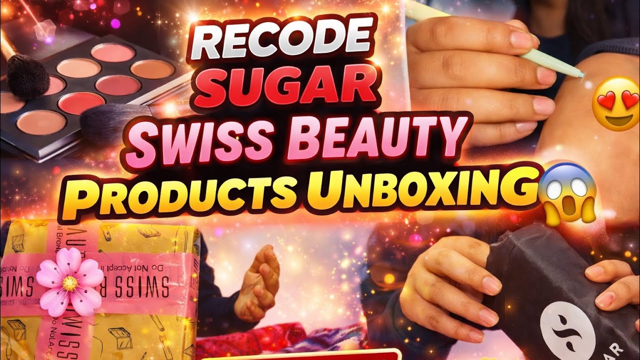 VLOG-81 Affordable Makeup Unboxing 💄 Recode, Sugar & Swiss Beauty 😍 Honest First Look 😍#unboxing#yt