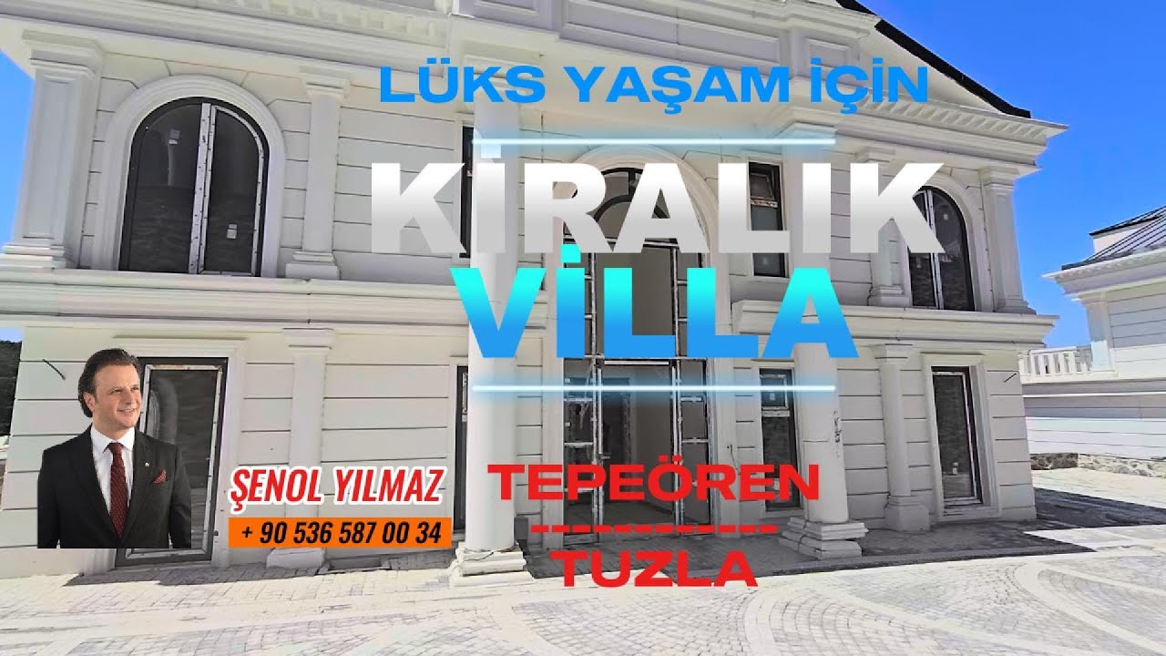 TUZLA. TEPE&Ouml;REN'DE EŞSİZ MİMARİYE SAHİP 4+2 KİRALIK VİLLA