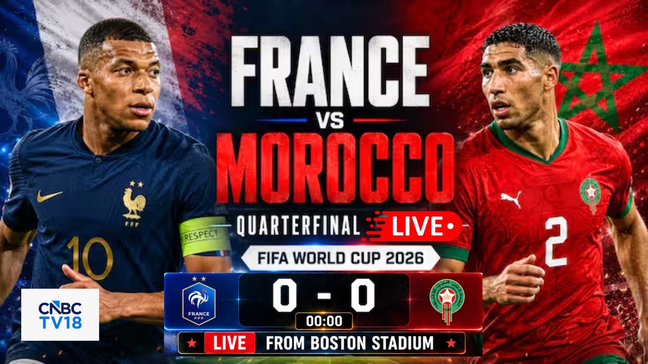 🔴FIFA World Cup 2026 LIVE: Morocco Vs France Quarter-Finals Live from Boston Stadium | Mbappe | N18G