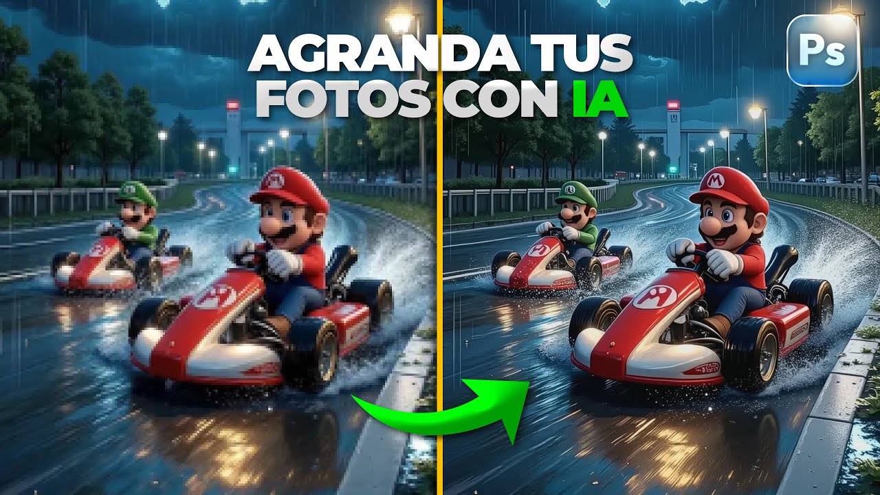 Cómo Agrandar Imágenes con la Nueva IA de Photoshop (Aumento de Escala Generativa) (Beta 26.11)