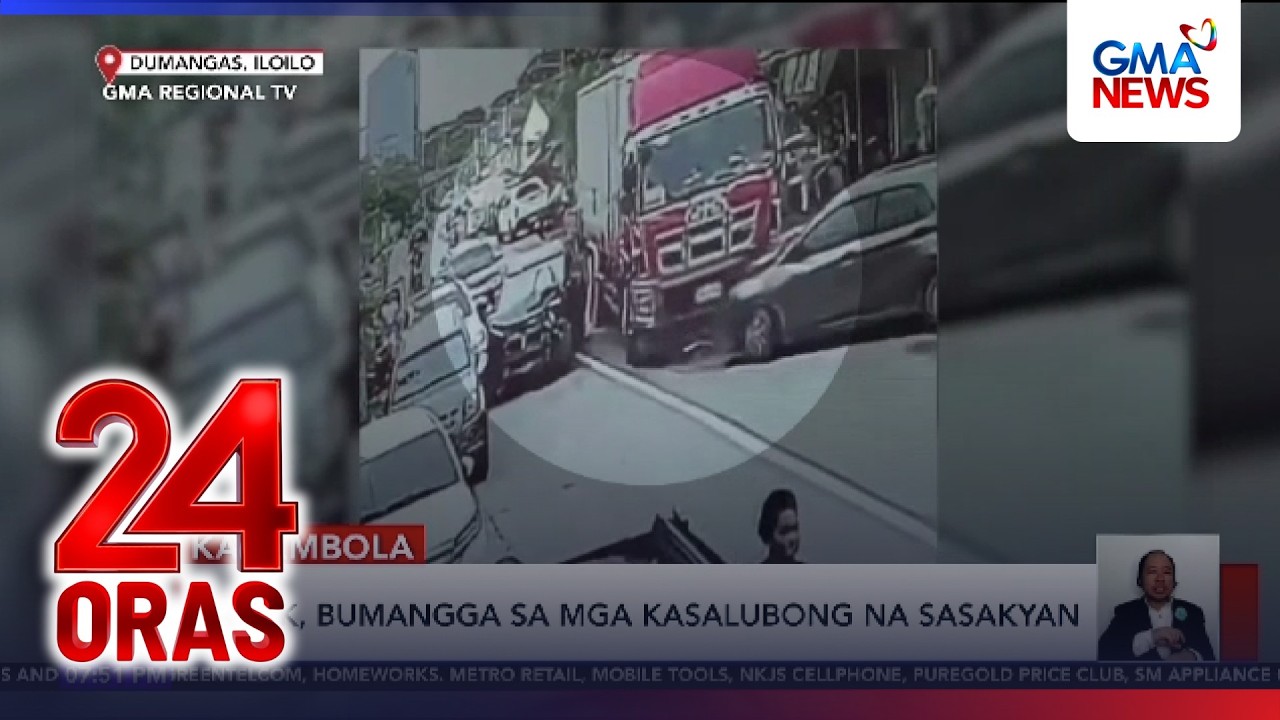 Hulicam &mdash; Truck, bumangga sa mga kasalubong na sasakyan | 24 Oras