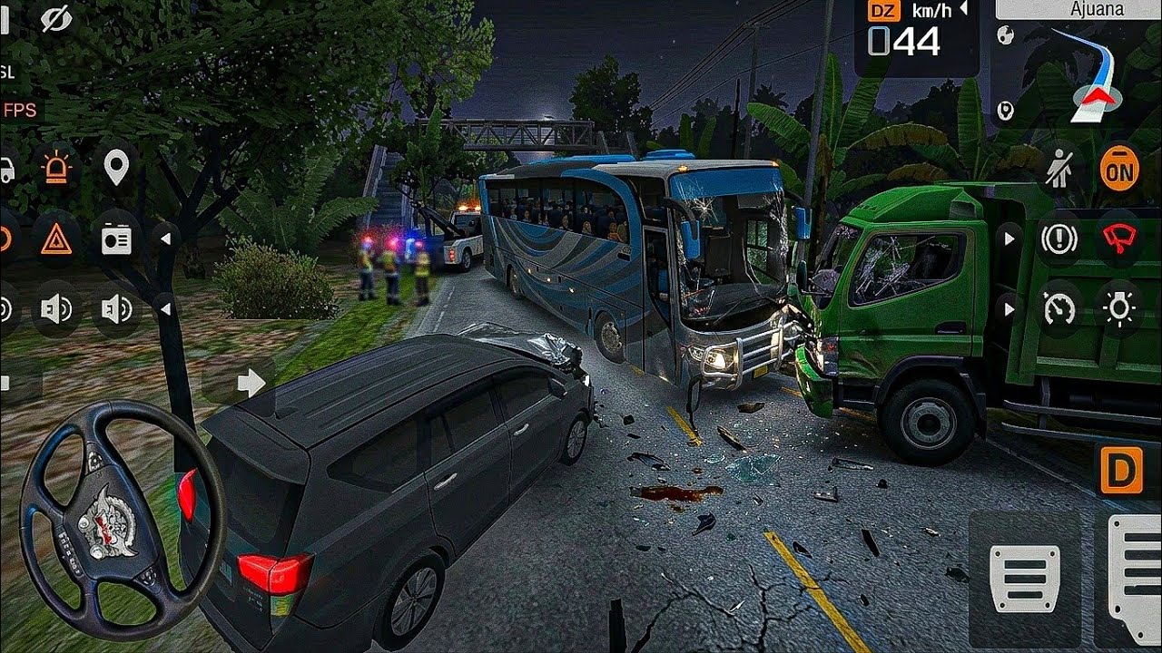HORRIBLE ACCIDENT! 😱 Passenger Rescue Mission | Bus Simulator Indonesia Realistic Graphics