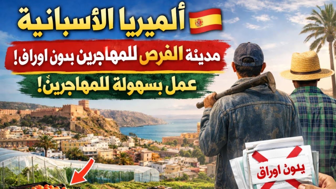 ألميريا الإسبانية🇪🇦 مدينة الفرص للمهاجرين بدون اوراق. المدينة التي يجد فيها المهاجرون عملاً بسهولة