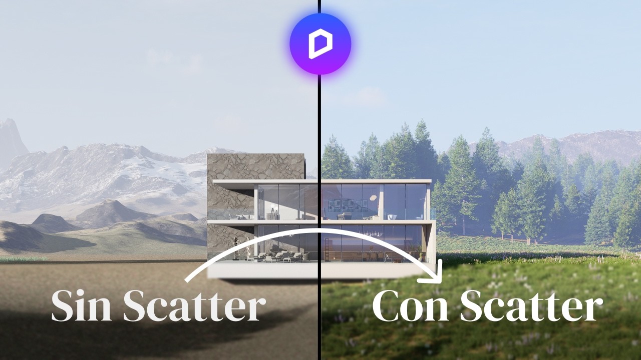 Cómo utilizar la herramienta Scatter en D5 Render | Dispersión en D5 render free