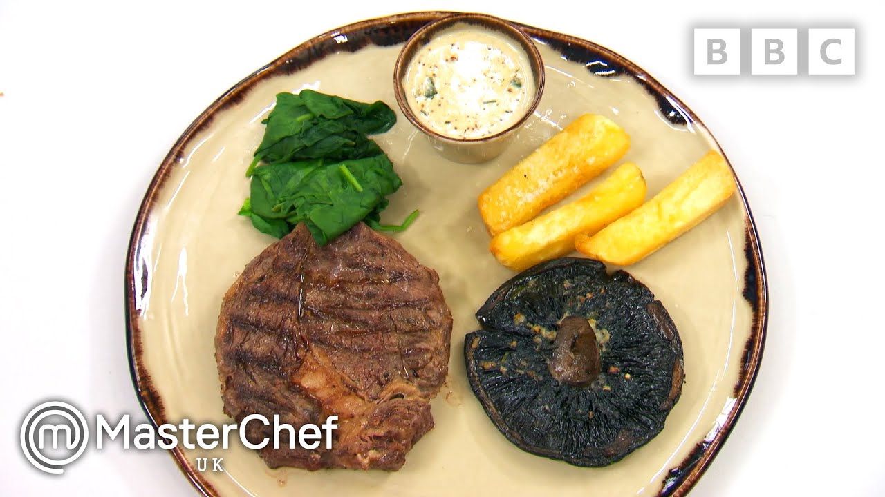 Hearty Rib Eye Steak With Double Dipped Chips | MasterChef UK