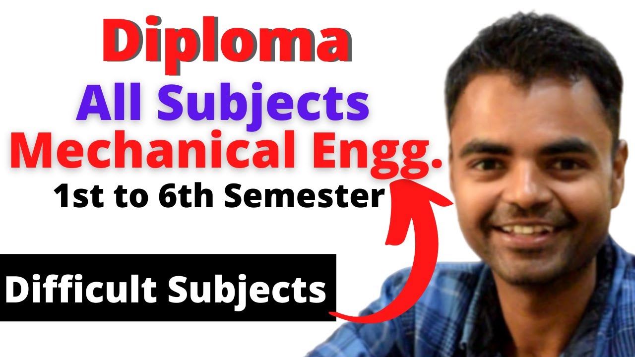 Diploma Mechanical Engineering Subjects 1st Year/Sem to 6th Semester, Syllabus, Difficult Subjects
